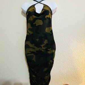Camo Midi Dress Size 1X